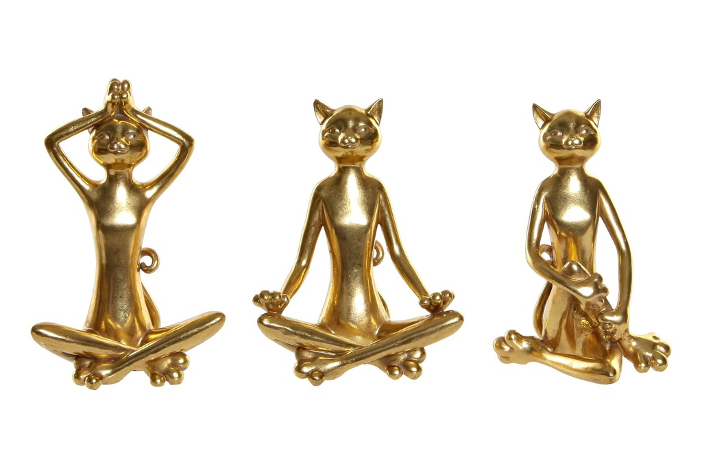 FIGURA RESINA GATO YOGA 3 SURTIDOS