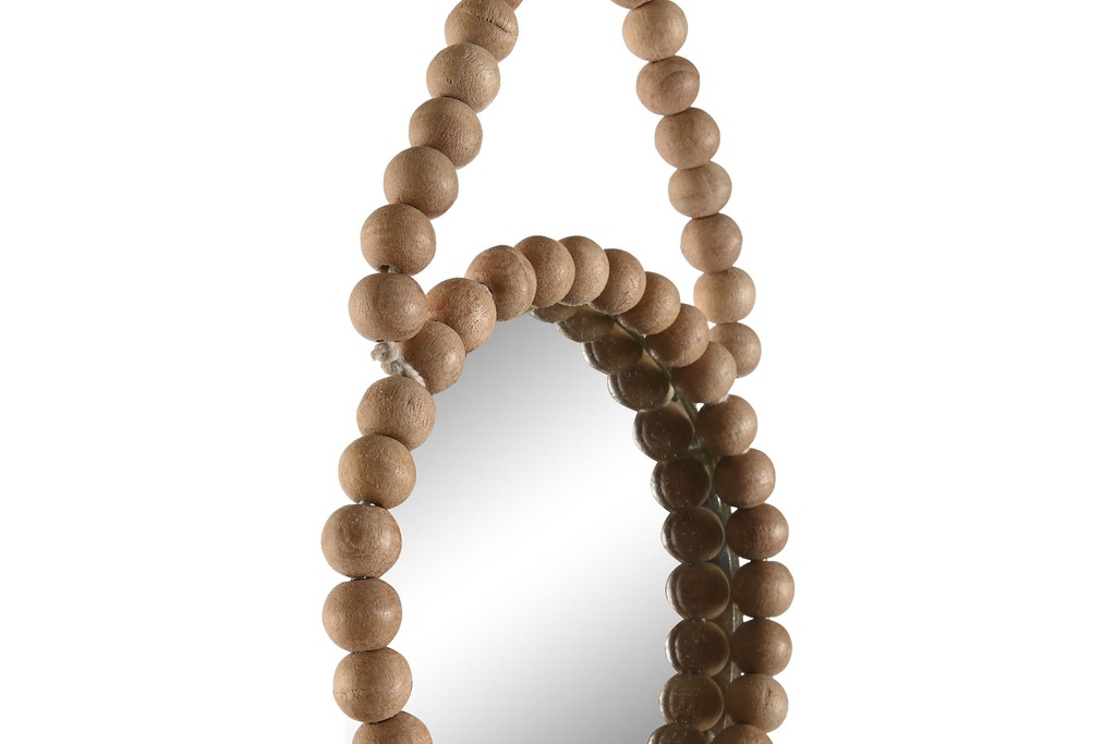 ESPEJO SET 3 MADERA CRISTAL BOLITAS