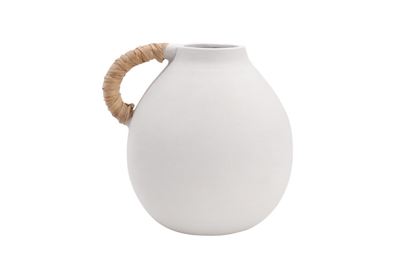 Jarrón de cerámica, blanco