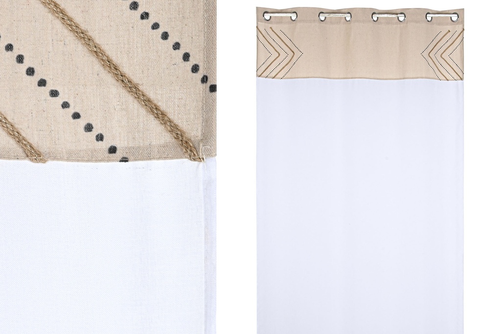 CORTINA ALGODON YUTE 140X260 ANILLAS NAT