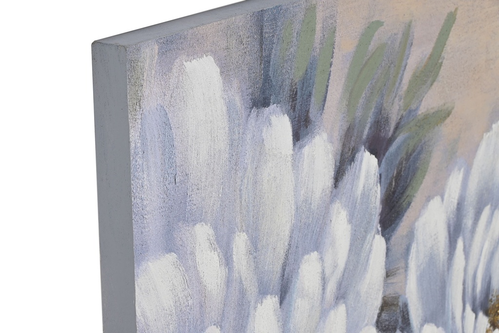 Cuadro de lienzo y MDF con hortensias, 2 diseños surtidos