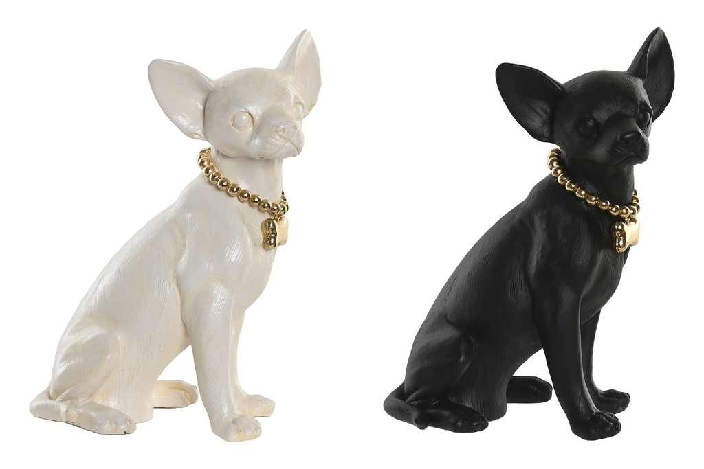Figura de resina de perro dorado, 2 diseños surtidos