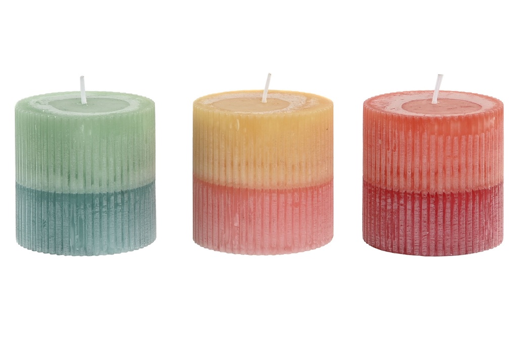 VELA CERA 7X7X7 3 SURTIDOS
