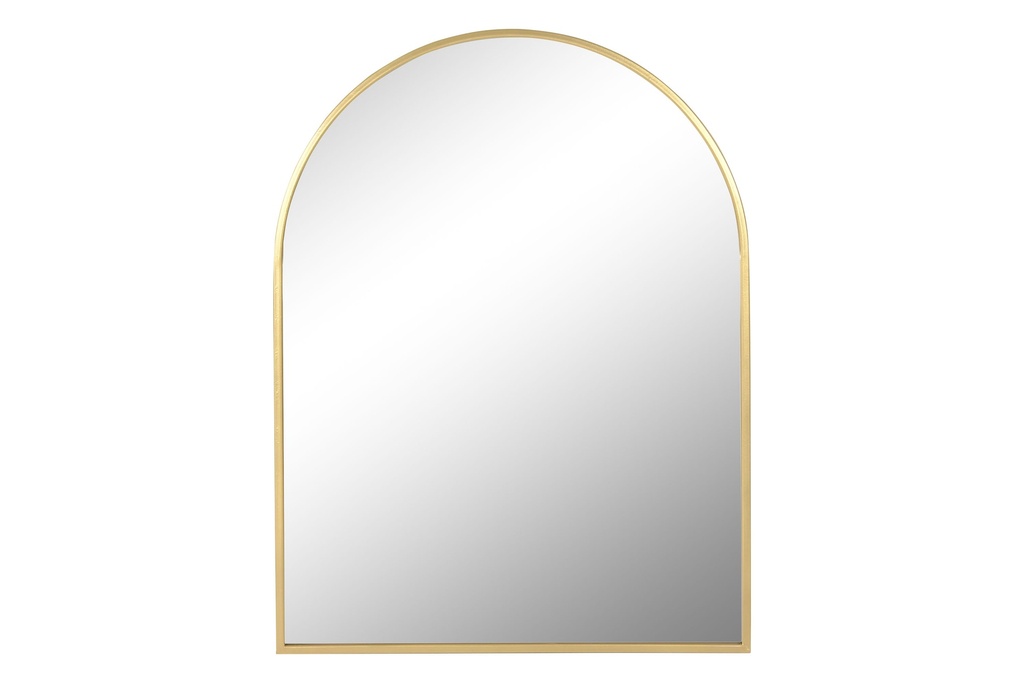 Espejo de hierro y cristal con forma de ventana, dorado
