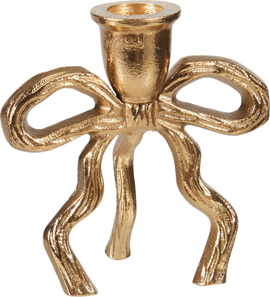 Candelabro con lazo dorado