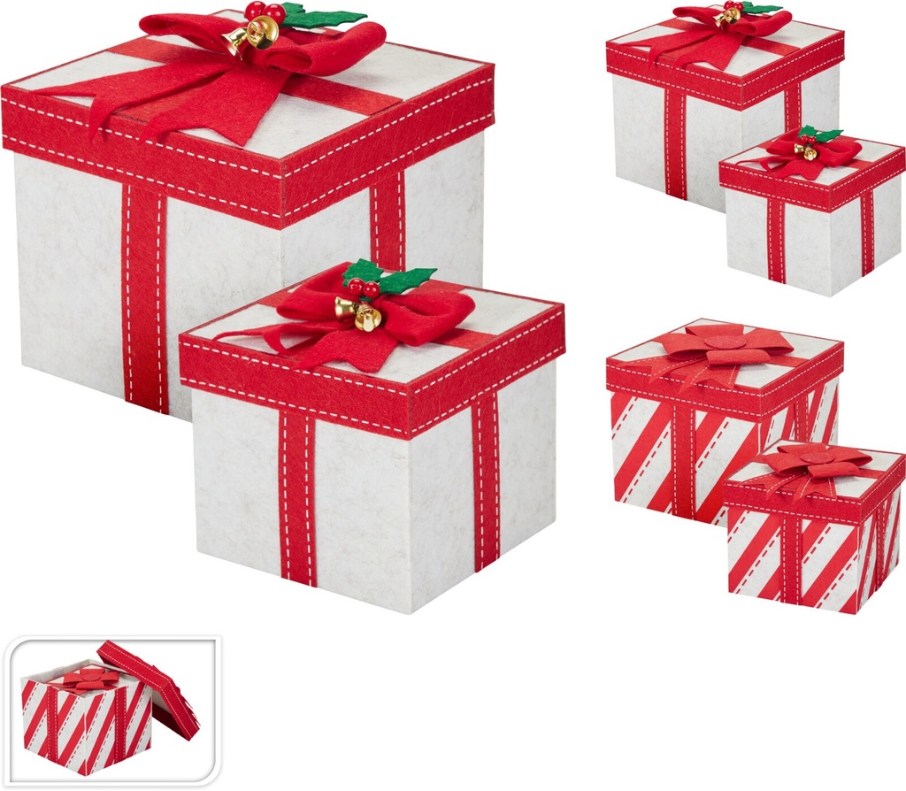 Set de 2 cajas de regalo de Navidad