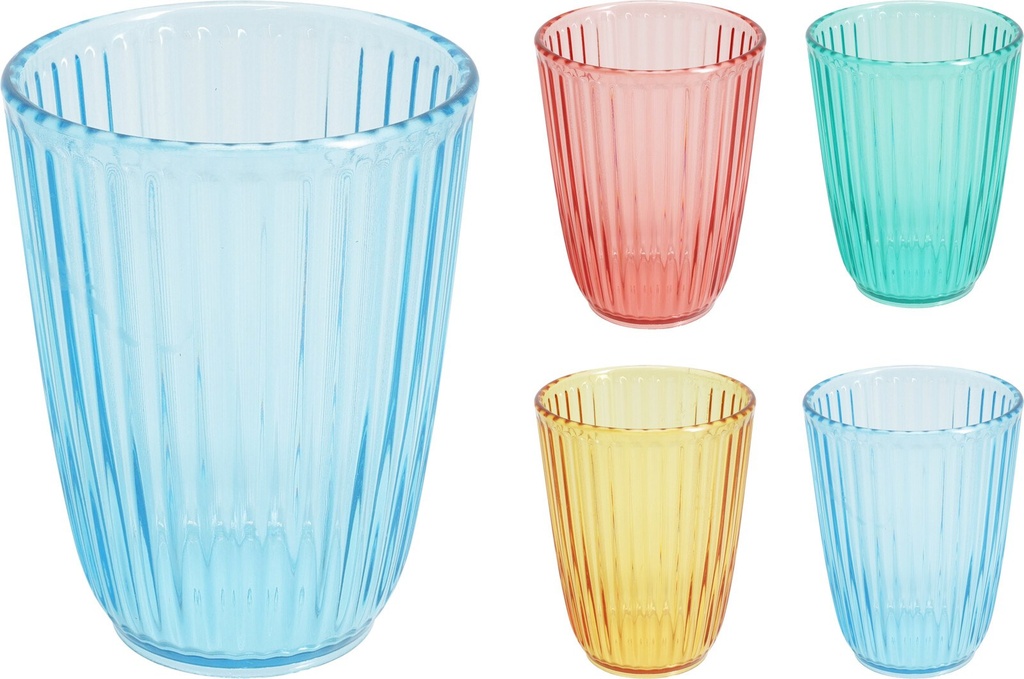Vaso de melamina con facetas
