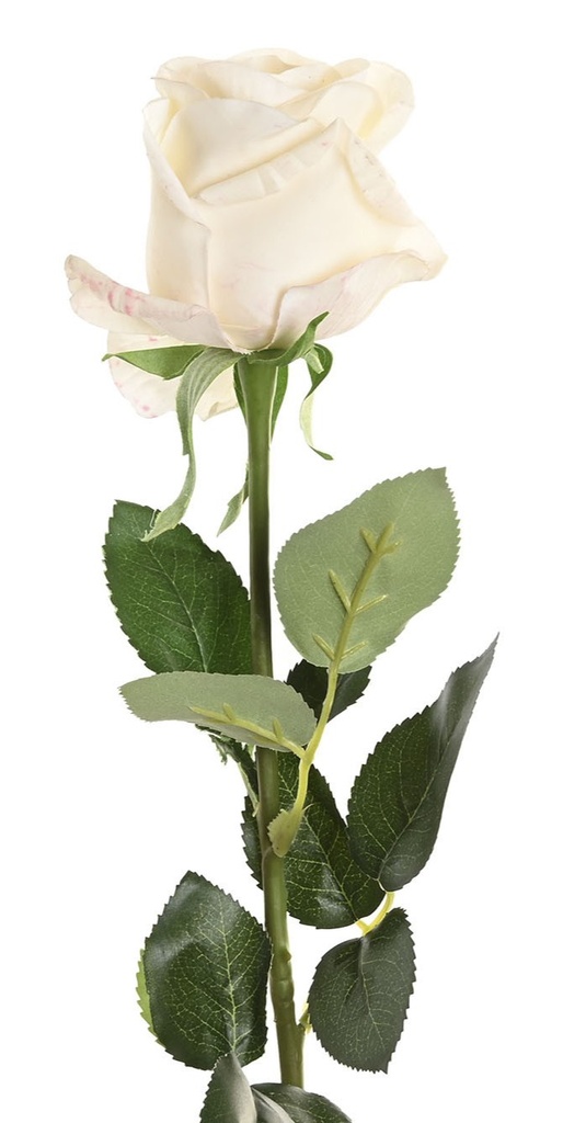 Flor de seda con tacto real, blanca