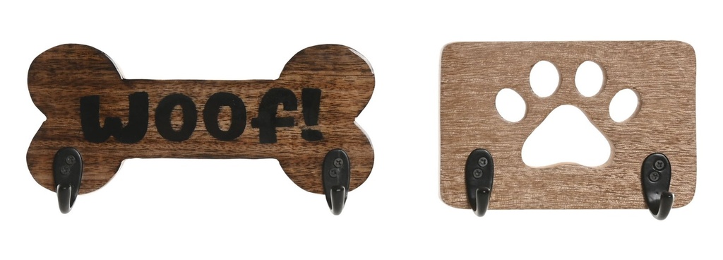 Percha de pared de mango, mascota, 2 diseños surtidos