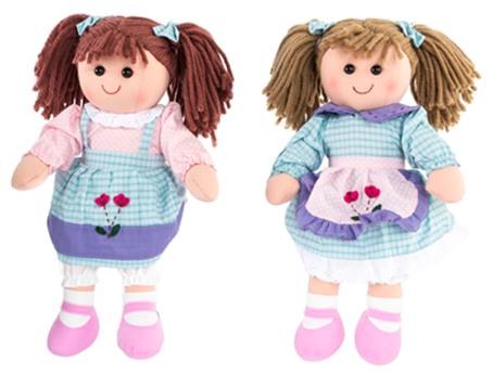 Muñeca de poliéster y algodón, 2 diseños surtidos