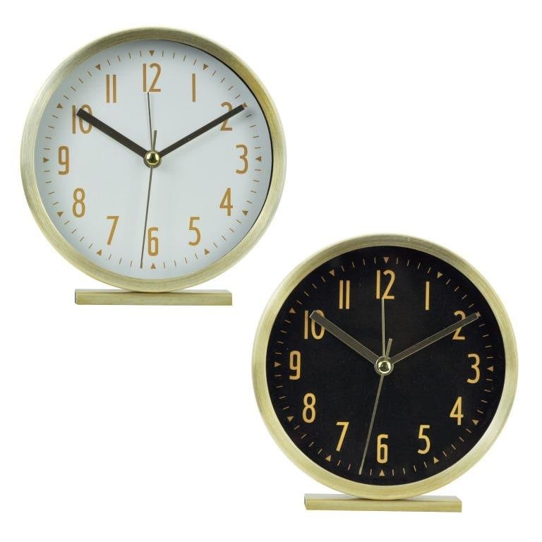Reloj despertador de aluminio, 2 diseños surtidos