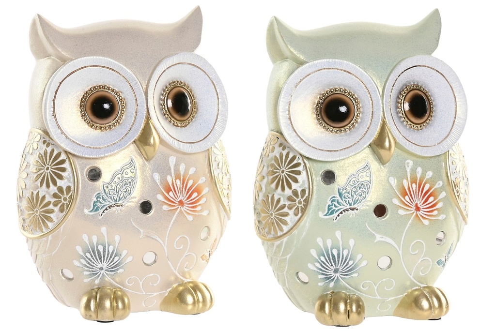 Figura de resina con búho, 2 diseños surtidos
