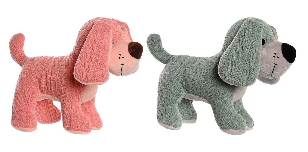 Peluche de poliéster con perro, 2 diseños surtidos