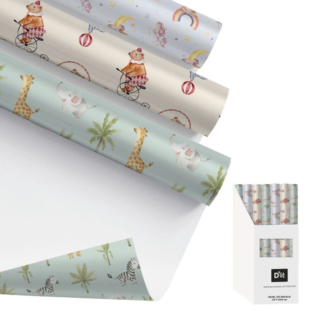 Papel de regalo infantil, 3 diseños surtidos