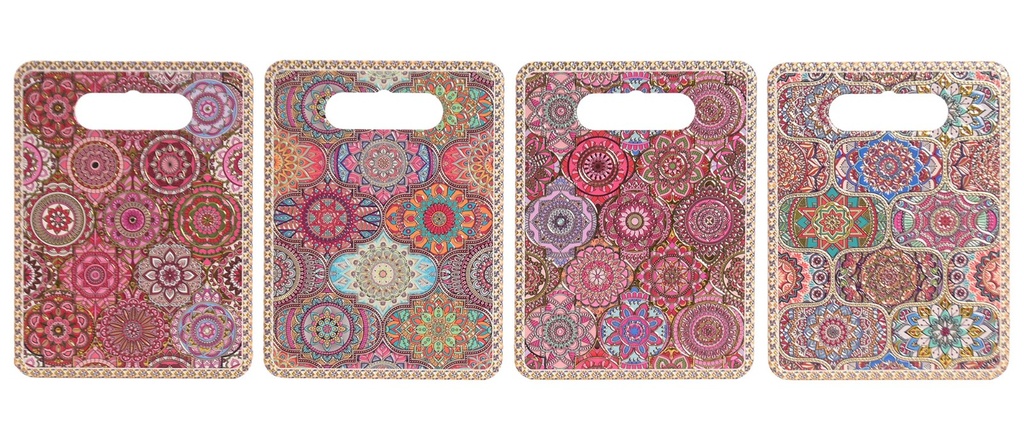 Salvamantel de dolomita con mandala, 4 diseños surtidos