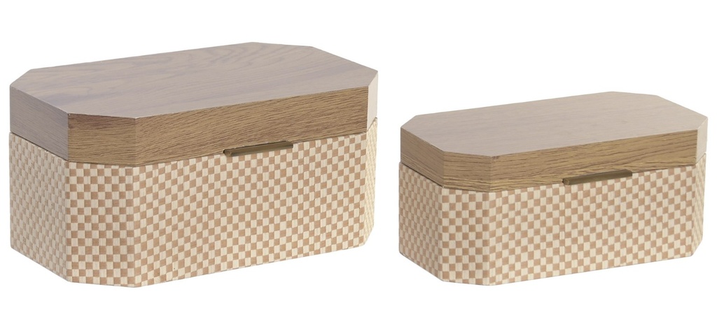 Caja de madera, natural, grande