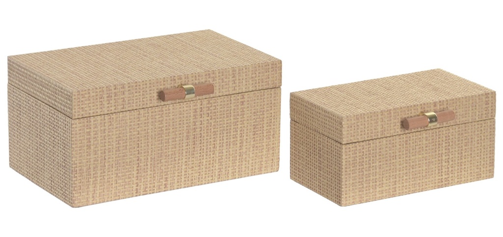Caja de madera, natural, pequeña