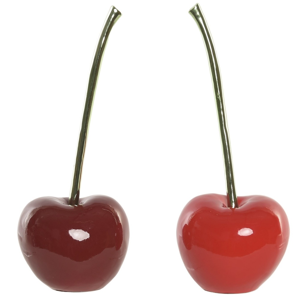Figura de resina con cereza, 2 diseños surtidos