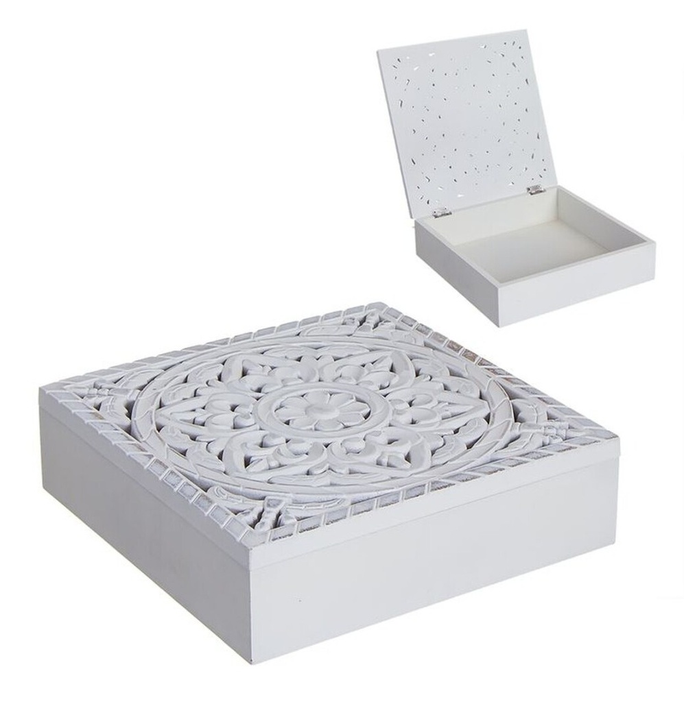 Caja tallada, blanco