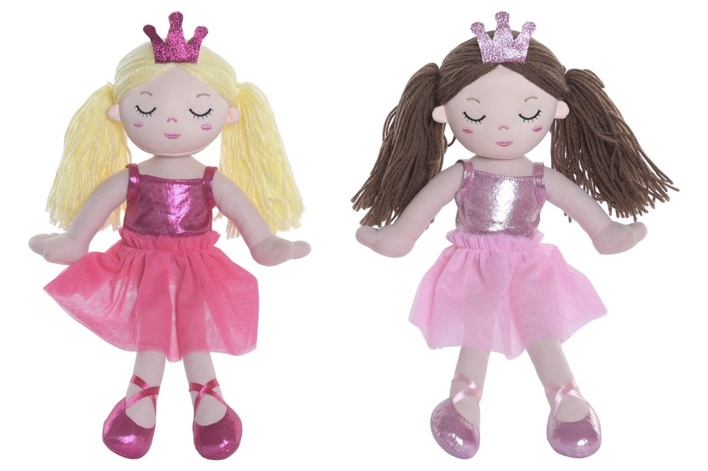 Muñeca de poliéster, princesa, 2 diseños surtidos