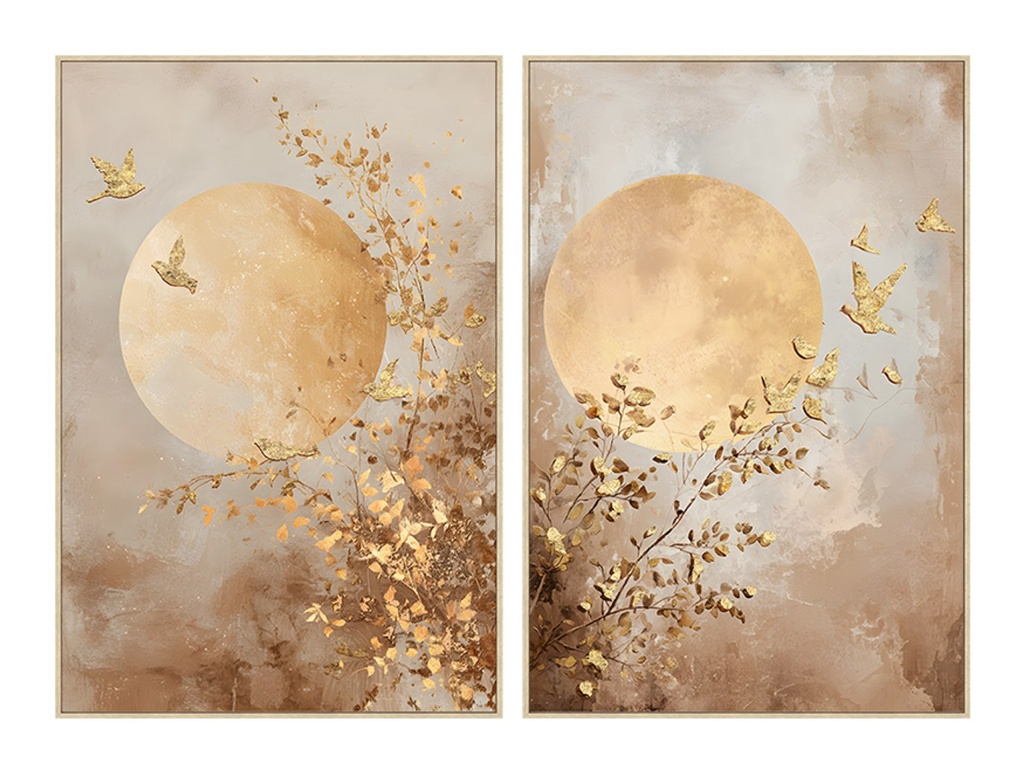 Cuadro de lienzo con sol, 2 diseños surtidos