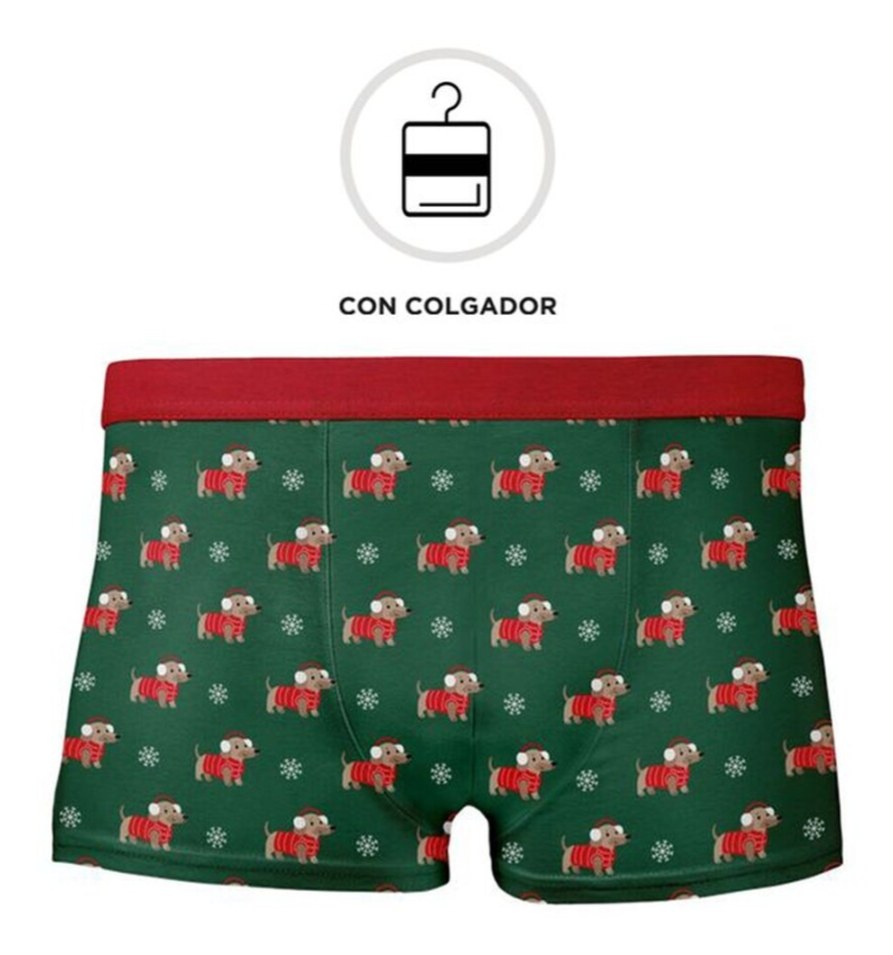 Calzoncillos de niño de teckel navideño