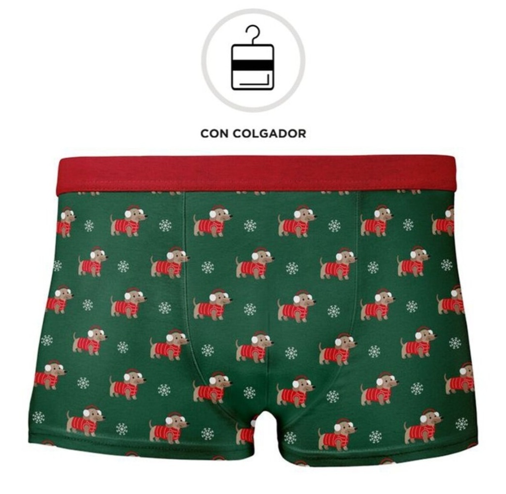 Calzoncillos de adulto de teckel navideño