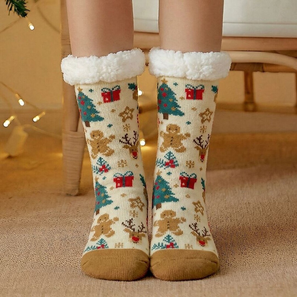 Calcetines borreguito de Navidad