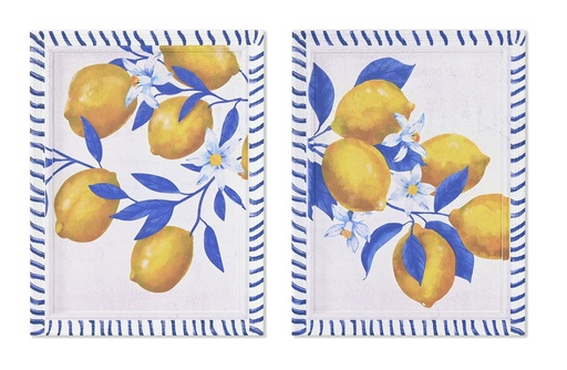 [96777] Cuadro de MDF con limones, 2 diseños surtidos