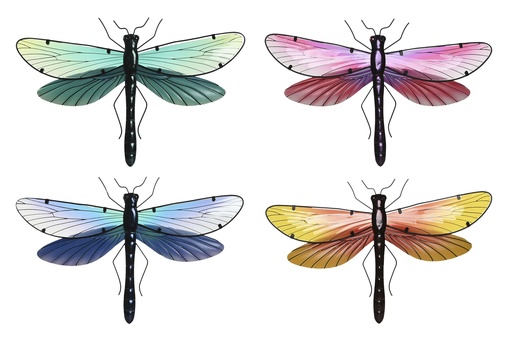 [97800] DECORACION PARED METAL LIBELULA 4 SURTID