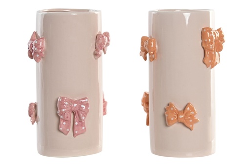 [97943] JARRON CERAMICA 13X13X22 LAZOS 2 SURTIDO