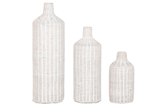 [98350] JARRON RATAN METAL 25X25X80 NAT.GRANDE