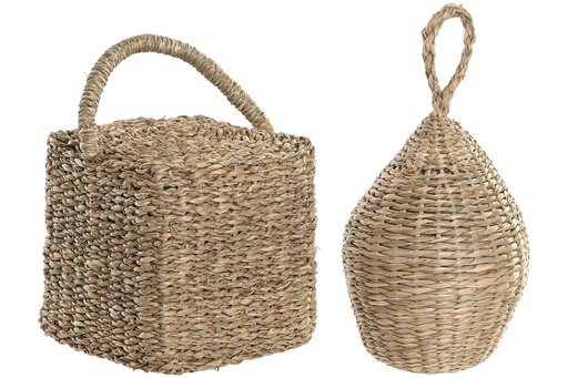 [98374] Sujetapuertas de fibra con asa, natural, 2 diseños surtidos