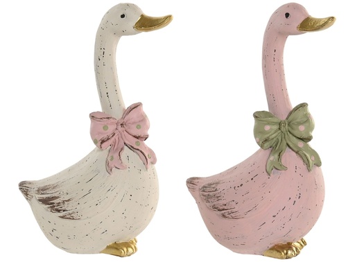 [99687] Figura de resina con pato, 2 diseños surtidos