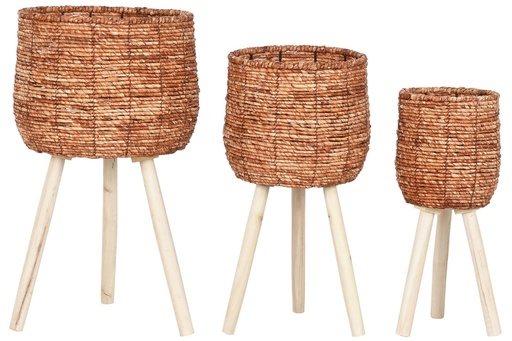 [99755] Macetero de fibra natural bicolor, mediano