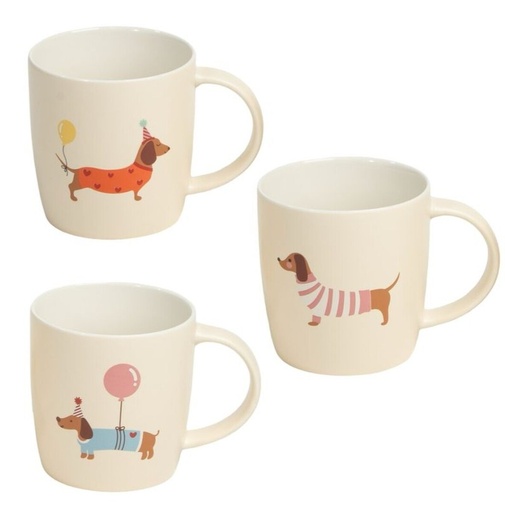 [99791] Mug con teckel, 3 diseños surtidos