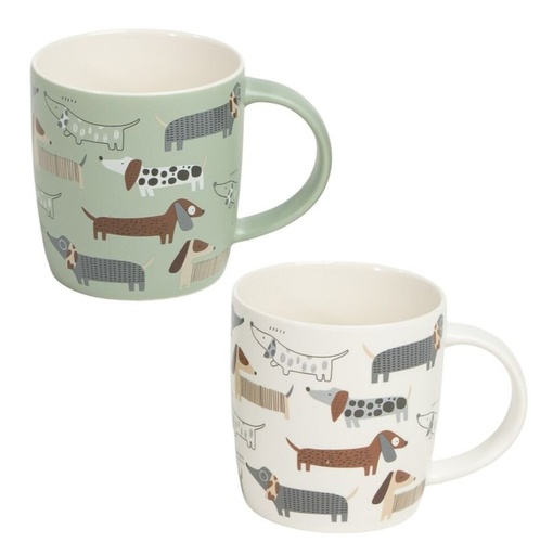 [99792] Mug con perros, 2 diseños surtidos