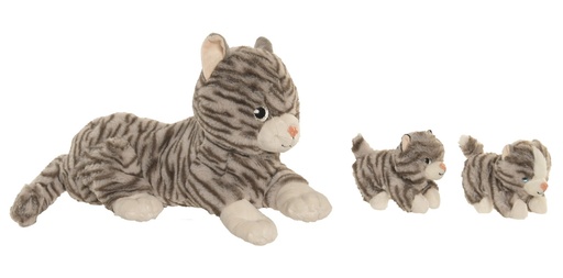 [100209] Peluche de poliéster, gris (set de 3)