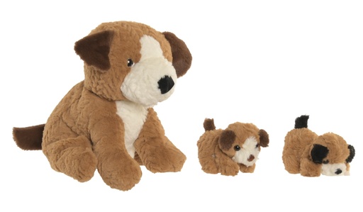 [100210] Peluche de poliéster, marrón (set de 3)