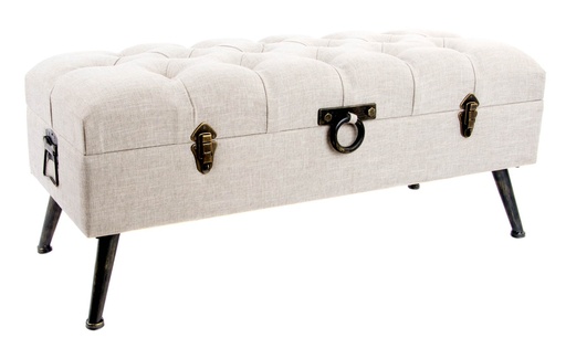 [100524] Descalzadora de lino y MDF, beige