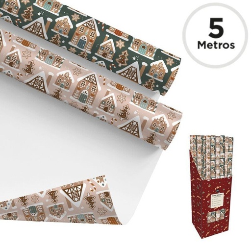 [100973] Papel de regalo de Navidad, 2 diseños surtidos