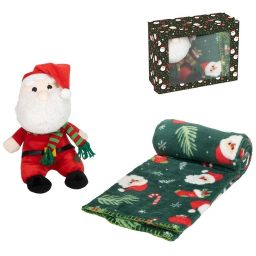 [101013] Peluche con manta, Papá Noel